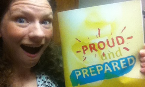 APAGS-CSOGD Chair Julia Benjamin reacts to receiving "Proud and Prepared."